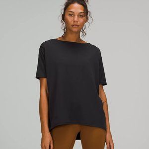 Lululemon | Back in Action Short-Sleeve Shirt Nulu - Black - Size 10